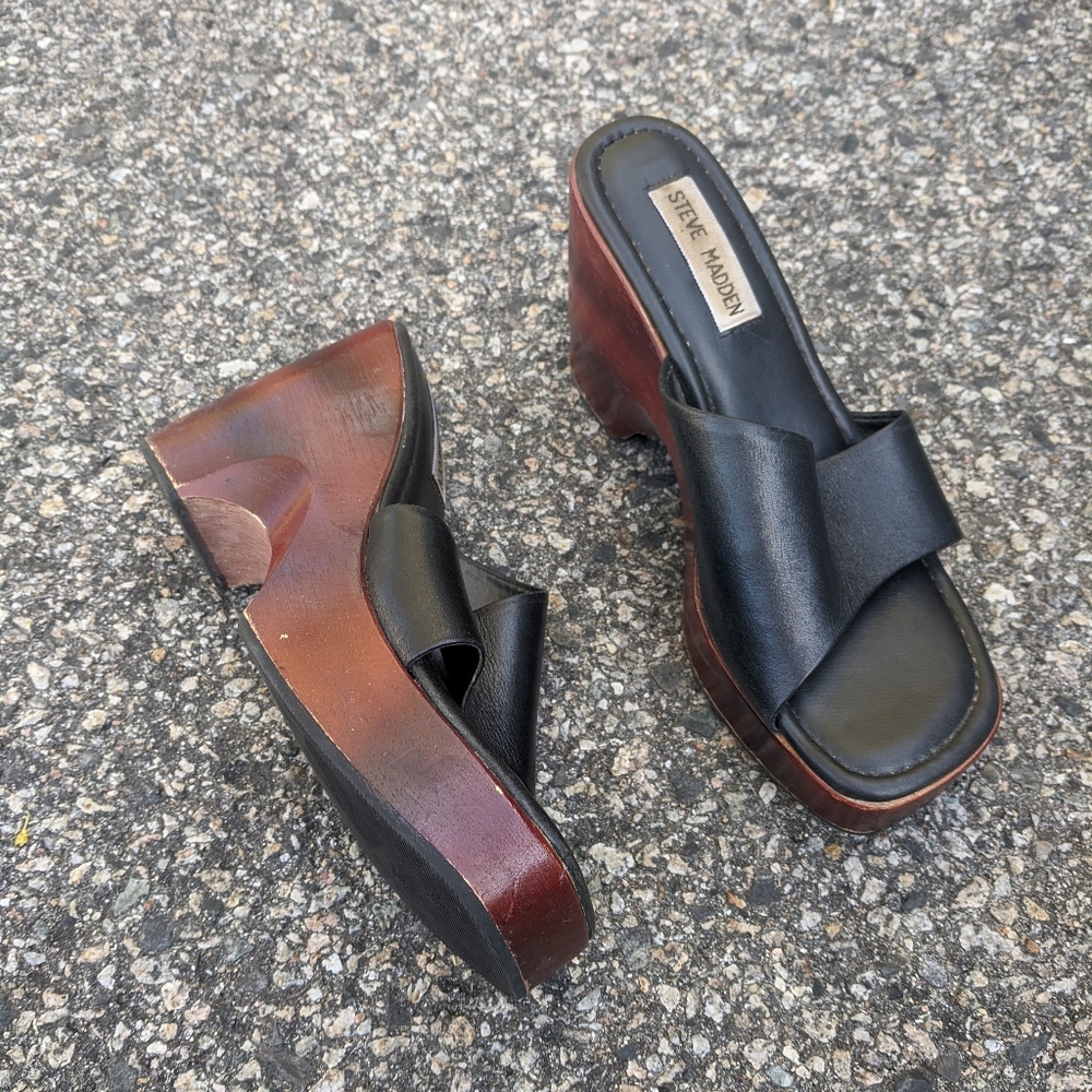 Vintage 90's Square Platform Heels